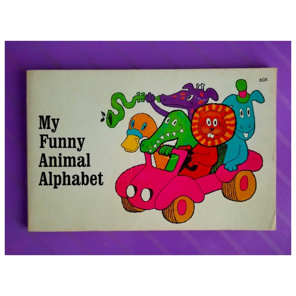 My Funny Animal Alphabet Vintage Children’s Early Learning Paperback Book 1972